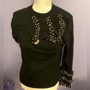 Ladies Long Bell Sleeve THML Sweater Black Size S